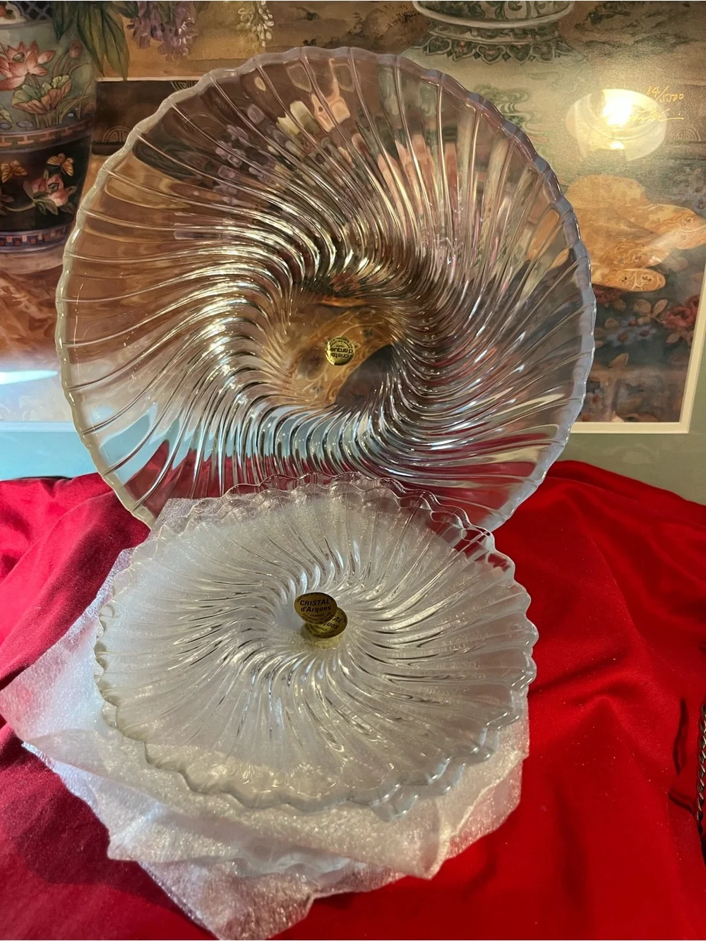 Cristal de’ Arques Soleil new salad bowl and salad plates